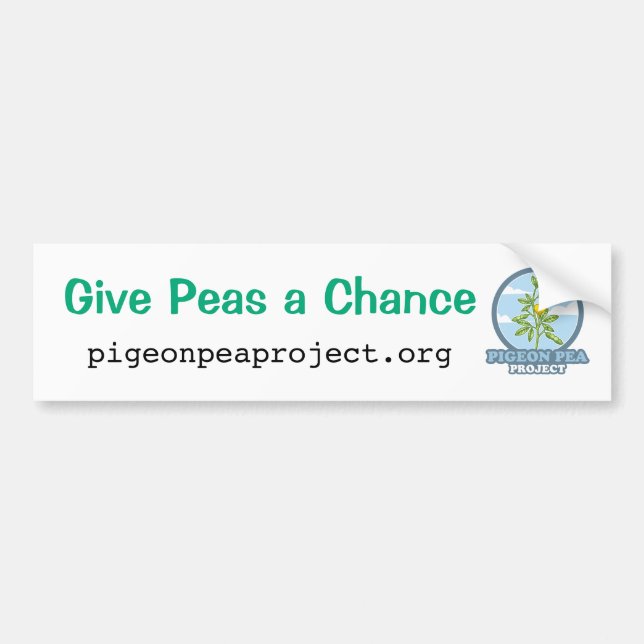 Pigeon Pea Project Bumper Sticker Bildekal (Framsidan)