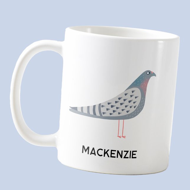Pigeon-Personlig Kaffemugg (Personalized pigeon coffee mug for bird fanciers everywhere)