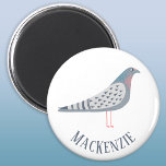 Pigeon-Personlig Magnet<br><div class="desc">En roligt duva. Perfekt för fågelfancister,  duvsaxar eller någon annan som kärlekar dessa karakteristiska varelser. Originalkonst av Nic Squirrell. Ändra namn för att anpassa.</div>