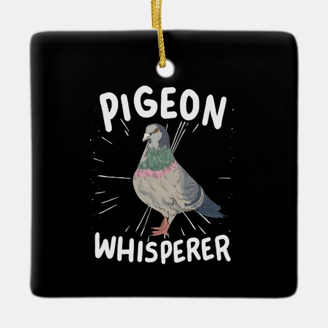 Pigeon - Pigeon Whisperer Julgransprydnad Keramik (Framsida)