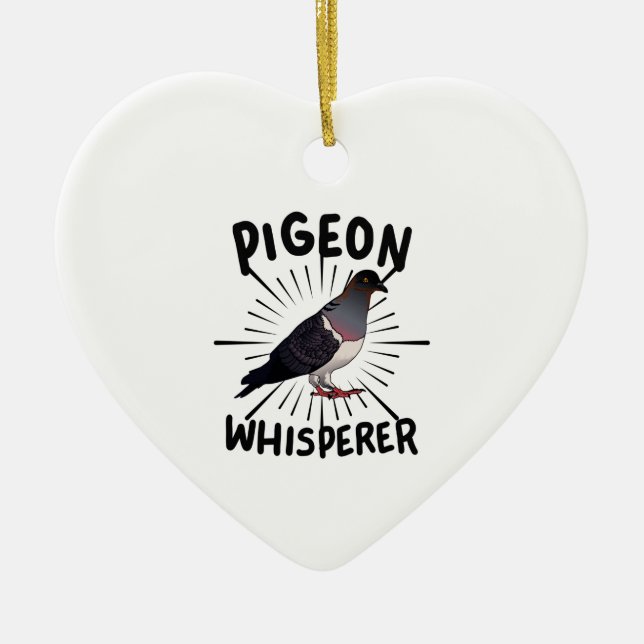 Pigeon - Pigeon Whisperer Julgransprydnad Keramik (Framsidan)
