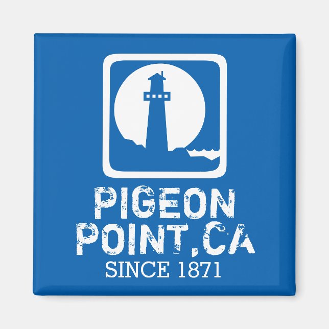 Pigeon Point Kalifornien Magnet (Framsidan)