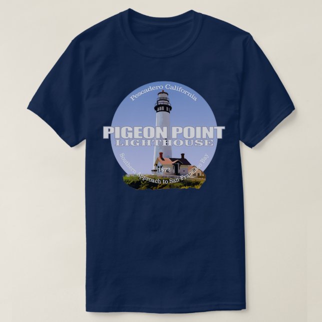 Pigeon Point Lighthouse 15 T Shirt (Design framsida)