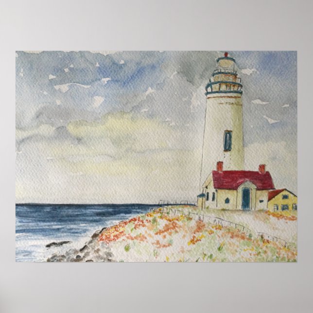 Pigeon Point Lighthouse Calafonia Poster (Framsidan)