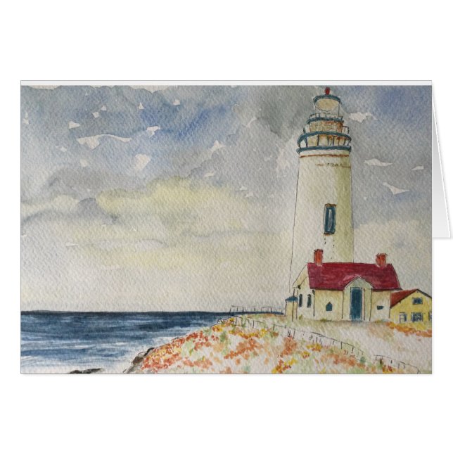 Pigeon Point Lighthouse California Hälsningskort (Framsidan Horizontal)
