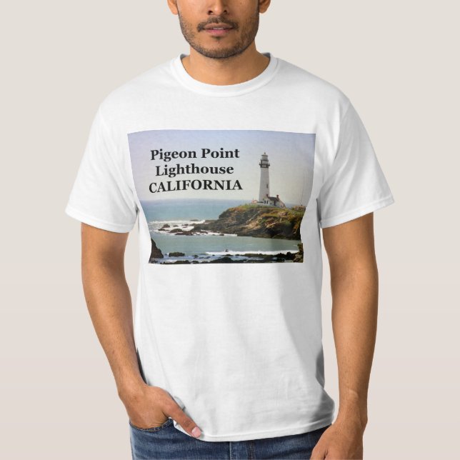 Pigeon Point Lighthouse, California T-Shirt (Framsida)