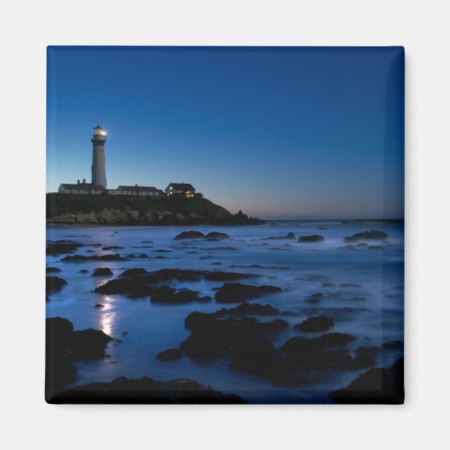 Pigeon Point Lighthouse | Halva Måne Bay, Ca Magnet (Framsidan)