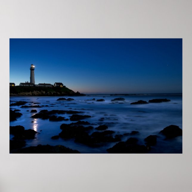 Pigeon Point Lighthouse | Halva Måne Bay, Ca Poster (Framsidan)