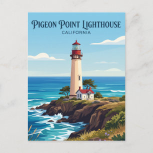 Pigeon Point Lighthouse Kalifornien Vykort