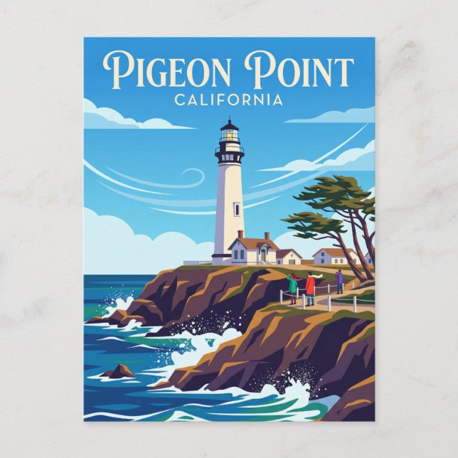 Pigeon Point Lighthouse USA Vykort (Framsida)