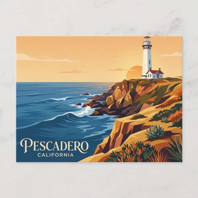 Pigeon Point Lighthouse USA Vykort (Framsida)
