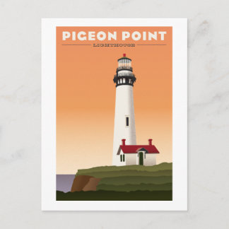 Pigeon Point Lighthouse Vintage resor vycard Vykort