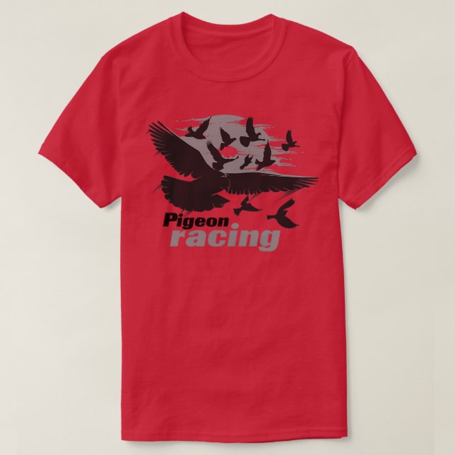Pigeon Racing Art Bird Racersx27 Design Gift T Shirt (Design framsida)