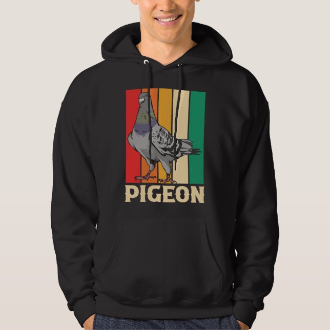 Pigeon Racing Birding Birdwatching Birdwatcher Ret Hoodie (Framsida)