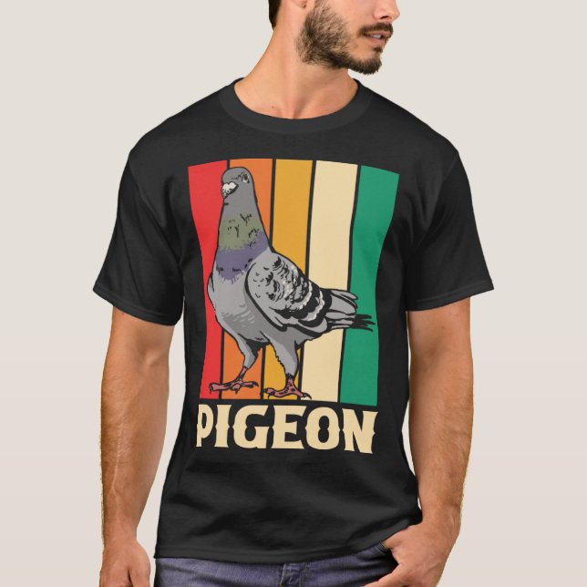 Pigeon Racing Birding Birdwatching Birdwatcher Ret T Shirt (Framsida)