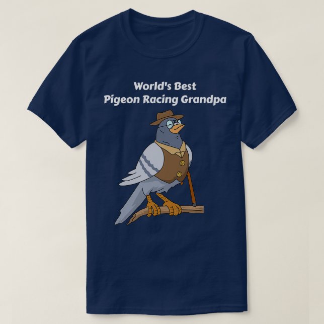 Pigeon Racing Gifts Men Grandpa Fatherx27s Day Pig T Shirt (Design framsida)