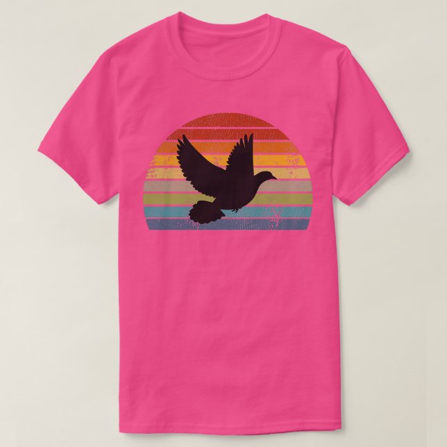 Pigeon Retro 3 T Shirt (Design framsida)