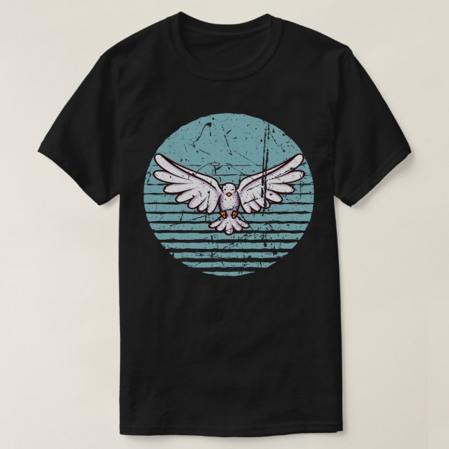 Pigeon Retro Gift T Shirt (Design framsida)