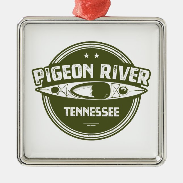 Pigeon River, Tennessee Julgransprydnad Metall (Framsidan)