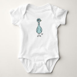 Pigeon Side Öga Baby White Bodykostym T Shirt