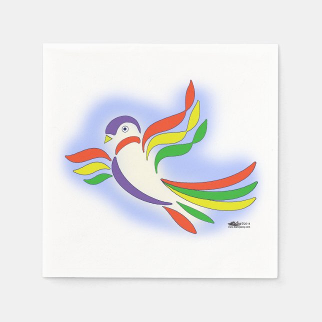 Pigeon Stylized Bird Pappersservett (Framsidan)