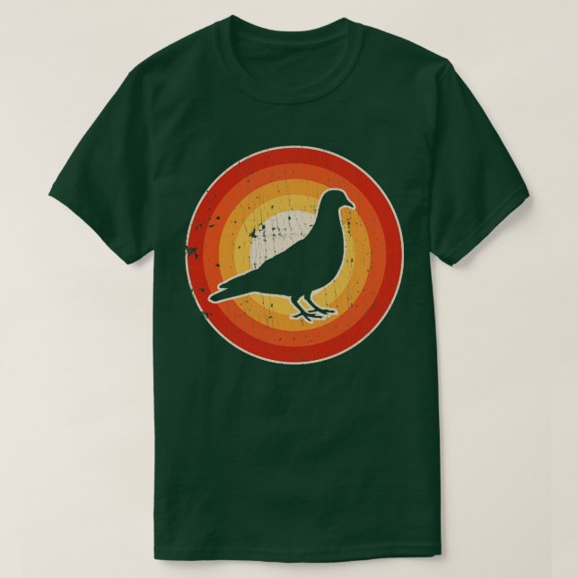 Pigeon Sunset Retro för manar Women Boys Girls Kid T Shirt (Design framsida)