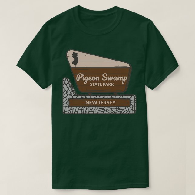 Pigeon Swamp State Park New jersey Entrance Welcom T Shirt (Design framsida)