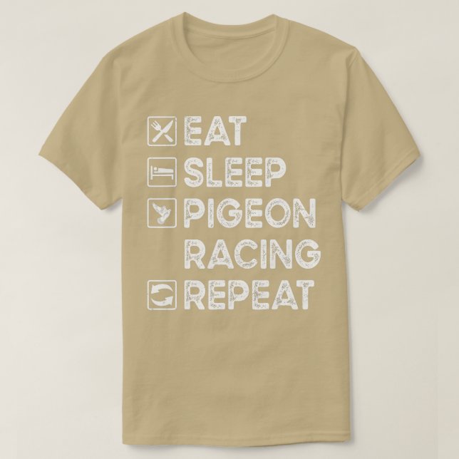 Pigeon Tävla Pigeon Fancier Bird Tävla Breeding T Shirt (Design framsida)