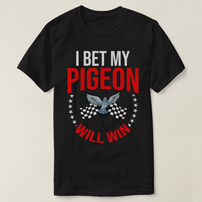 Pigeon Tävla Trainer Bird Keeping Fancier Clock ( T Shirt (Design framsida)
