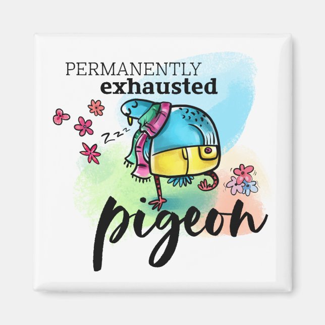 Pigeon-Tecknad med permanent extrudering Magnet (Framsidan)