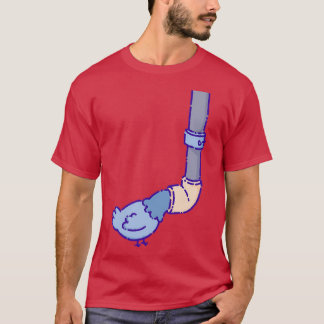 Pigeon Tittar in i Vatten Pipe T Shirt