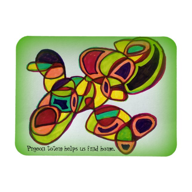 Pigeon Totem Magnet (Horisontell)