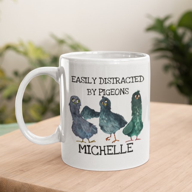Pigeon utsänt av Bird Älskare Kaffemugg (Skapare uppladdad)