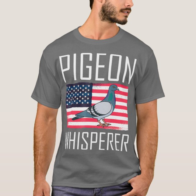 Pigeon Whisperer - American Flagga T Shirt (Framsida)