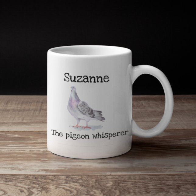 Pigeon Whisperer Namn Personlig Bird Kaffemugg (Skapare uppladdad)