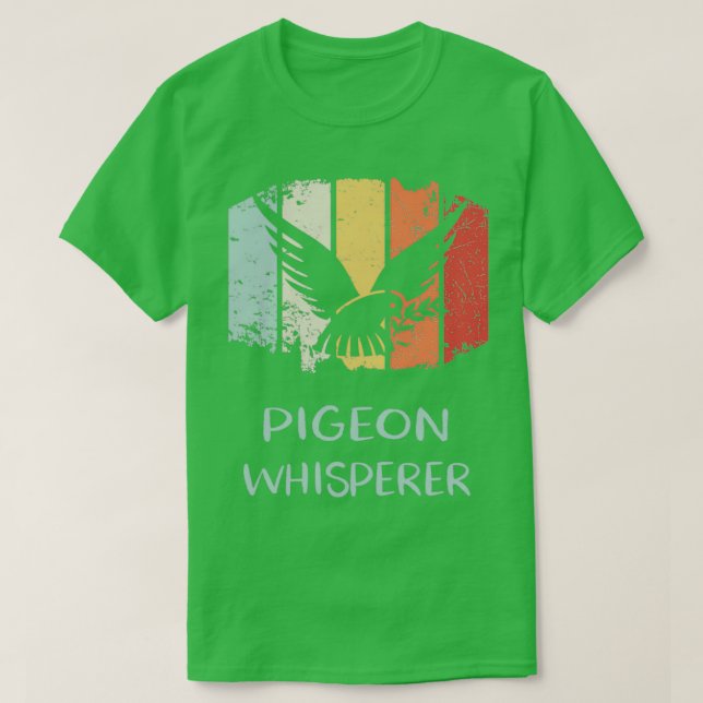 Pigeon Whisperer Retro 4 T Shirt (Design framsida)