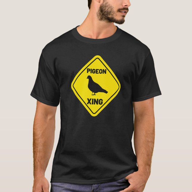 Pigeon Xing Bird Vintage T Shirt (Framsida)