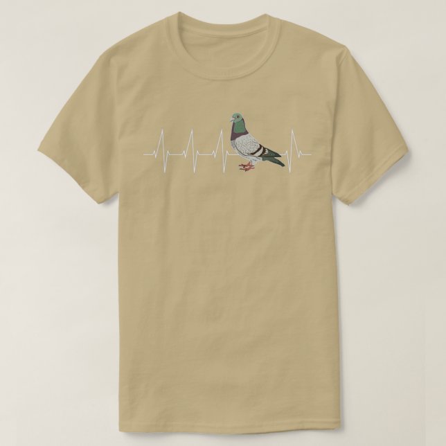 PigeonHeartbeatPulloverHoodie T Shirt (Design framsida)