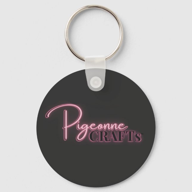 Pigeonne Crafts Logo– Keychain Nyckelring (Framsida)