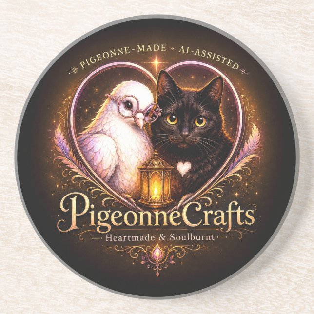 PigeonneCrafts Hantgjort  Underlägg (Framsidan)