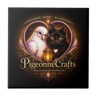 PigeonneCrafts Hantverkad Kakelplatta