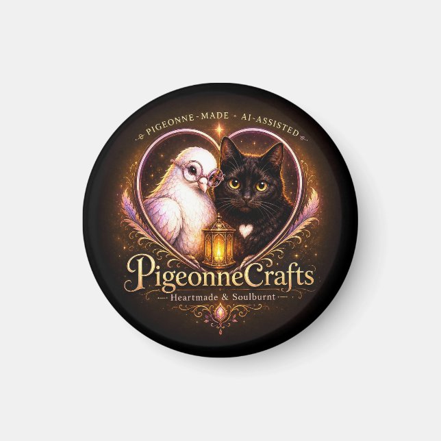 PigeonneCrafts Heartmade Magnet (Framsidan)