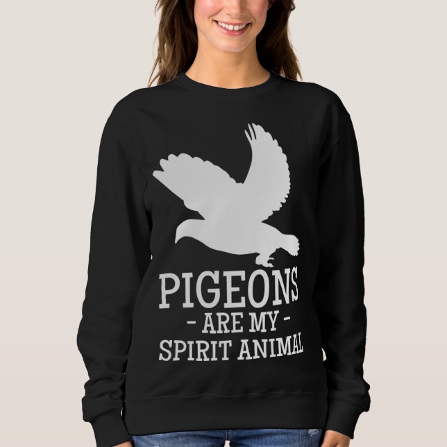 Pigeons Are My Spirit Animal Breeder Pigeon Racing T Shirt (Framsida)