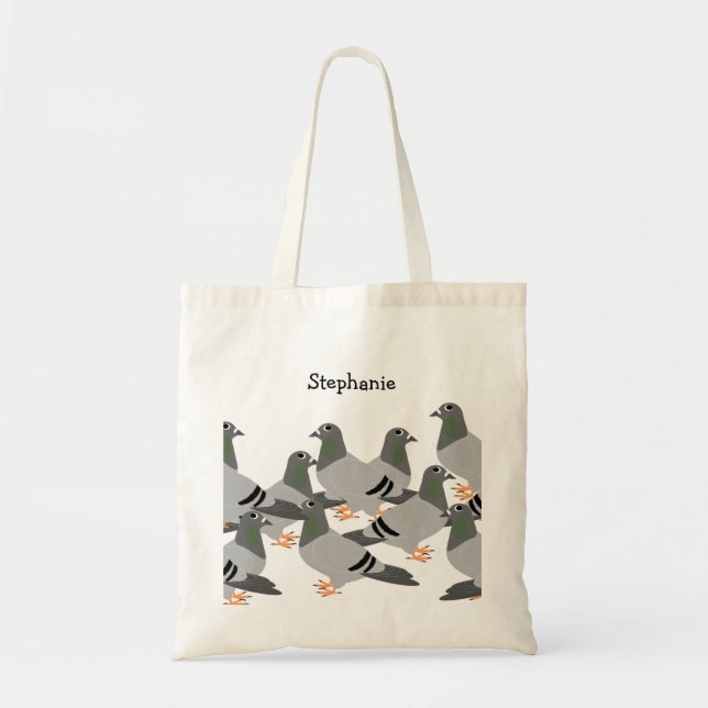 Pigeons design tygkasse (Framsidan)