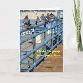 Pigeons-kort för grattis på födelsedagen kort