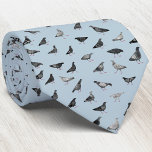 Pigeons Neck Tie Slips<br><div class="desc">En roligt duva på mönster på blå bakgrund. Perfekt för fågelfancister,  duvsaxar eller någon annan som kärlekar dessa karakteristiska varelser. Originalkonst av Nic Squirrell.</div>