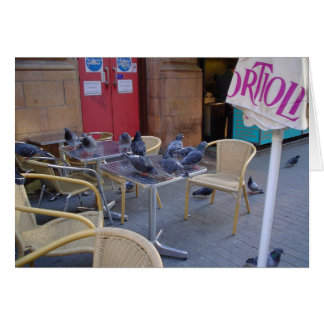Pigeons på Lunch Hälsningskort