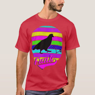 Pigeons spelar upp Ping Pong Neon Vintage Sunset T Shirt
