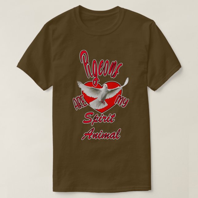 Pigeons Spirit Animal T Shirt (Design framsida)