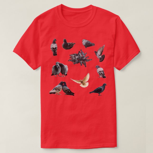 Pigeons Sticker Pack T Shirt (Design framsida)